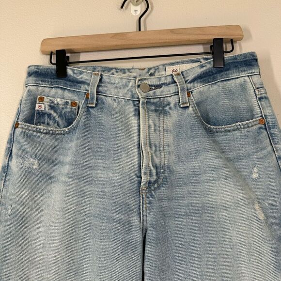 AG Adriano Goldschmied Kinsley High Rise Pop Crop Jeans  Button Fly Women’s 28 - Picture 2 of 11